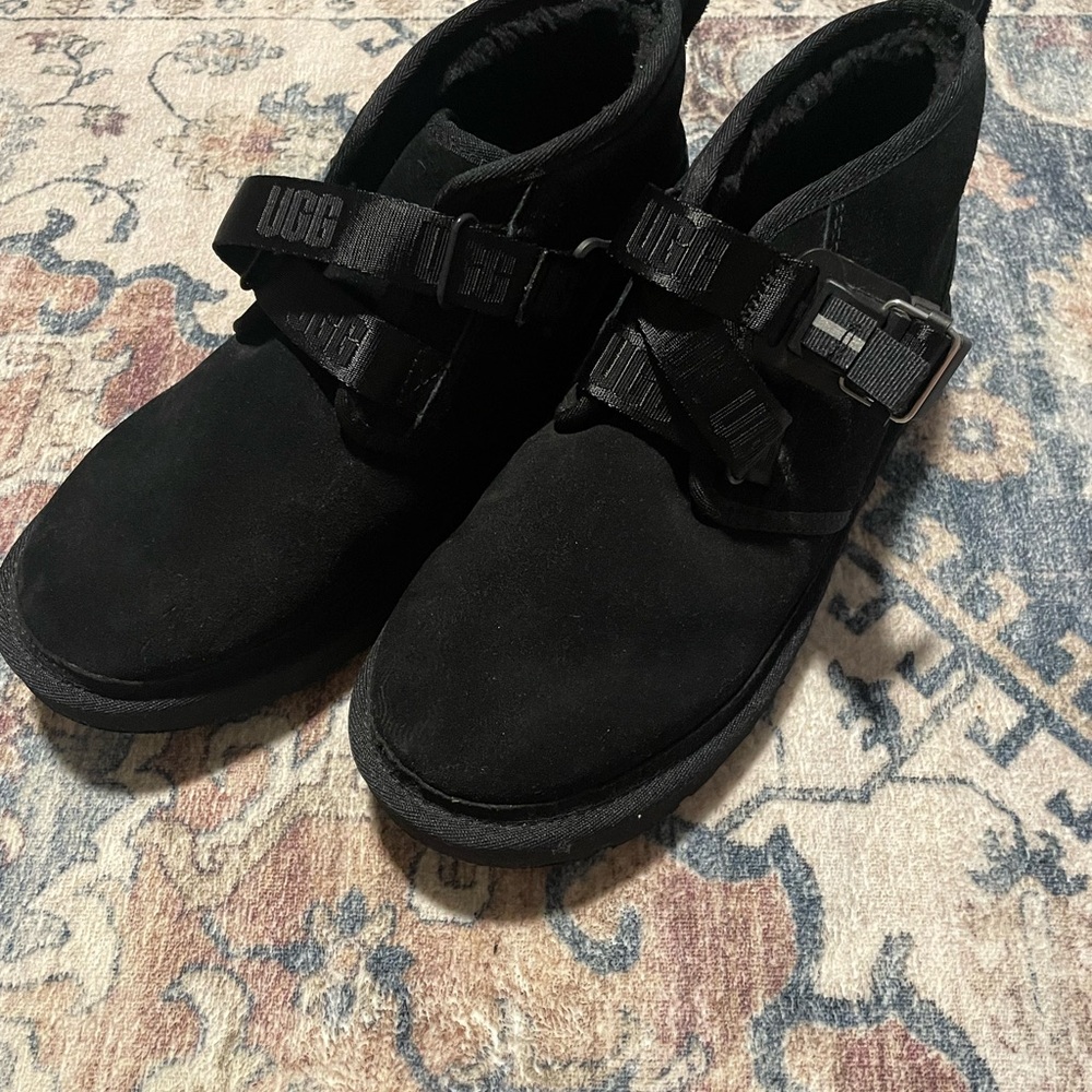 UGG Black Suede Ankle Boots
